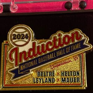2024 Baseball Hall of Fame Induction Pin Beltre Helton Leyland Mauer 1882/3825